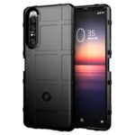 Anti-shock Square Grid Texture Thicken TPU Case for Sony Xperia 1 II – Black