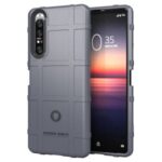 Anti-shock Square Grid Texture Thicken TPU Case for Sony Xperia 1 II – Grey