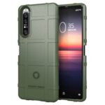 Anti-shock Square Grid Texture Thicken TPU Case for Sony Xperia 1 II – Green