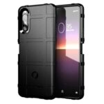 Shock Resistant Rugged Square Skin TPU Cell Cover for Sony Xperia 10 II – Black