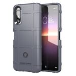 Shock Resistant Rugged Square Skin TPU Cell Cover for Sony Xperia 10 II – Grey