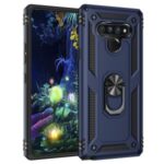 Ring Kickstand Armor Case PC+TPU Combo Mobile Shell for LG Stylo 6 – Blue