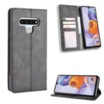 Retro Leather with Wallet Phone Case for LG Stylo 6 – Black