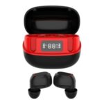 U6 TWS Bluetooth 5.0 Earphones Noise Reduction Wireless Earbuds with LED Digital Display Charging Box – Red