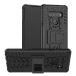 Kickstand Protection Cool Tyre PC + TPU Combo Phone Case for LG Stylo 6 – Black