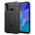 Shock-proof Rugged Square Grid Texture TPU Phone Case for Huawei Y7P/P40 lite E/Honor 9C – Black