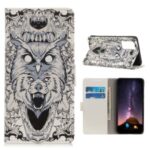 Pattern Printing Wallet Stand Leather Flip Shell for Honor X10 5G – Abstract Owl