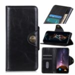 Auto-absorbed Leather Wallet Cell Phone Case for Huawei Y6p – Black