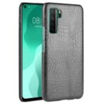 Crocodile Skin PU Leather Coated Hard PC Cool Case for Huawei nova 7 SE/P40 Lite 5G – Black