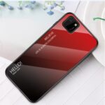 Gradient Color Tempered Glass + PC + TPU Cover for Huawei Y5p/Honor 9S – Red/Black
