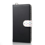 Retro Dots Decor Leather Case with Strap for Huawei P40 lite/nova 6 SE/Nova 7i – Black