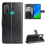 Crazy Horse Texture Wallet Stand Leather Phone Case for Huawei P smart 2020/Nova Lite 3 + – Black