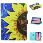 Pattern Printing Card Slots Stand Flip Leather Protective Cover for Huawei MediaPad T5 10.1 – Sunflower