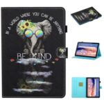 Pattern Printing Card Slots Stand Flip Leather Protective Cover for Huawei MediaPad T5 10.1 – Elephant