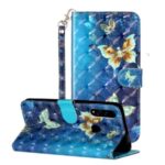 Light Spot Decor Wallet Stand Leather Pattern Printing Cover for Huawei P Smart Z/Y9 Prime 2019 – Butterfly