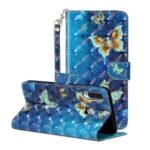 Light Spot Decor Wallet Stand Pattern Printing Leather Cover for Huawei P30 Lite – Butterfly