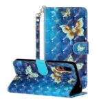 Light Spot Decor Pattern Printing Wallet Stand Leather Phone Case Cover for Huawei P20 Pro – Butterfly
