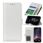 Crazy Horse Magnetic Leather Stand Case for Motorola Moto G8 Power Lite – White