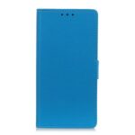 PU Leather Wallet Stand Protective Shell Cover for Motorola Moto G8 Power Lite – Blue