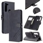 Leather with Wallet Cover with Lanyard for Motorola Moto G8 – Black
