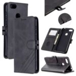 Leather Stand Phone Cover with Lanyard for Motorola Moto E6 Play – Black