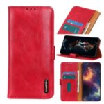 Leather Wallet Stand Cover Case for Xiaomi Mi 10 Lite 5G/Mi 10 Youth 5G – Red