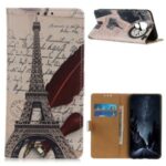 Pattern Printing PU Leather Wallet Stand Phone Shell for Xiaomi Redmi Note 9 / Redmi 10X 4G – Tower