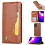 PU Leather Auto-absorbed Unique Shell for Xiaomi Mi 10 Lite 5G/Mi 10 Youth 5G – Brown