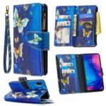 BF03 Pattern Printing Zipper Wallet Leather Phone Shell for Xiaomi Redmi Note 7 – Beautiful Butterfly