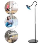 BX-53 Adjustable Height 360° Rotatable Tablet Mobile Phone Floor Stand Flexible Lazy Phone Bracket – Black