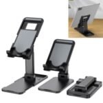 Universal Mobile Phone Tablet Desktop Lifting Bracket Retractable Folding Stand – Black