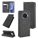 Silky Touch Auto-absorbed Flip Leather Cover for Oppo Ace2 – Black