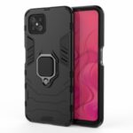 Cool Guard PC + TPU  with Kickstand Shell for Oppo A92s – Black