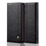 Retro Style Crazy Horse Wallet Leather Stand Case for Oppo A52/A72/A92 – Black