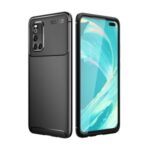 Carbon Fiber Texture TPU Case Dropproof Phone Case for Vivo V19 (India) – Black