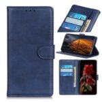 Wallet Stand PU Leather Protective Phone Cover for Oppo Reno4 5G – Blue