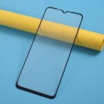 For Samsung Galaxy A31 Silk Printing Tempered Glass Full Screen Film (Edge Glue)