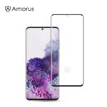 AMORUS Full Coverage 3D Curved Full Glue Tempered Glass Screen Protector for Samsung Galaxy S20 Plus (Support Ultrasonic Fingerprint Unlock)