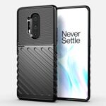 Thunder Series Twill Texture Soft TPU Phone Case for OnePlus 8 Pro – Black