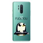 Pattern Printing Clear TPU Soft Phone Back Shell for OnePlus 8 Pro – Penguin