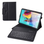 Wireless Bluetooth Keyboard Litchi Texture Leather Smart Case for Samsung Galaxy Tab S6 Lite P610 – Black