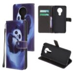 New Pattern Printing Cross Texture Leather Wallet Case for Nokia 5.3 – Panda