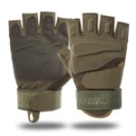 One Pair Military Tactical Gloves Half Finger Hunting Riding Cycling Gloves – Army Green/Size: XL