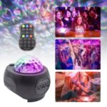 Starry Sky Projection Lamp Bluetooth Music Player USB Charging LED Night Light with Remote Control