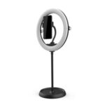 10-inch Selfie LED Light Ring Telescopic Folding Ring Adjustable Ring Fill Fill Lamp SM1905 for Live Makeup / Photography Desk – Black