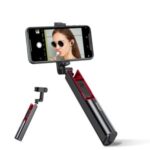 ESSAGER Telescopic Selfie Stick Tripod with Bluetooth Remote Control for iPhone Samsung Huawei – Red