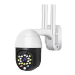 CP09-18 18-LED HD IP66 Waterproof 1080P Wireless Remote WiFi IP Camera Webcam – Black/US Plug