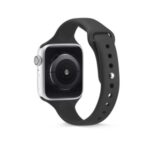 Thin Narrow Replacement Silicone Strap for Apple Watch Series 3 2 1 38mm/Series 5 4 40mm – Black