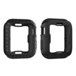 Fashion Silicone Protective Case Frame Shell for Apple Watch Series 5/4 44mm – Black