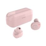 TWS02 Stereo Sound In-ear Sports Bluetooth Headsets with Charging Bin – Pink